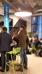 Students talk to each other in groups
