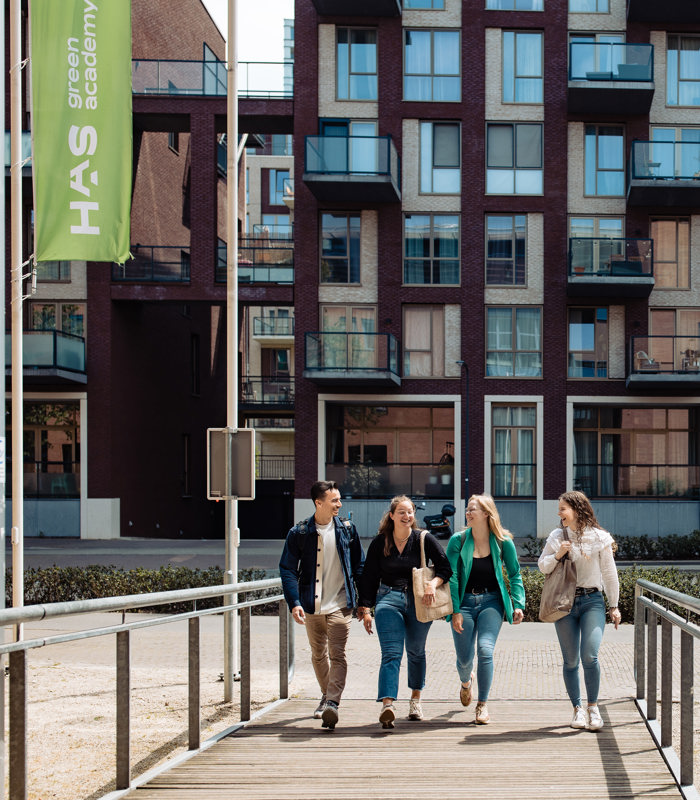 HAS building and happy students