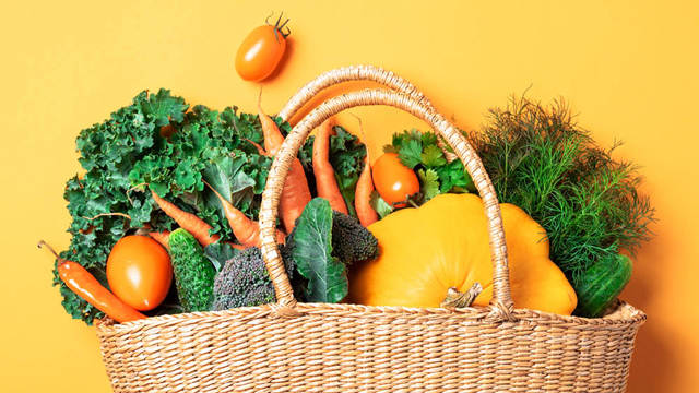 Groenten in een mand