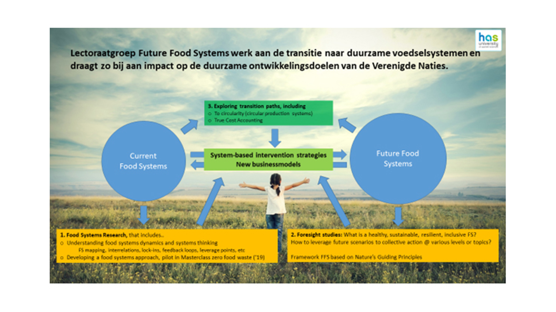 Grafische weergave proces transitie future food systems
