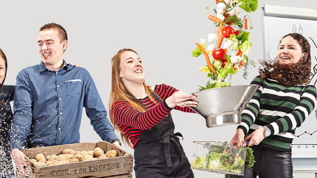 HAS studenten met etenswaren