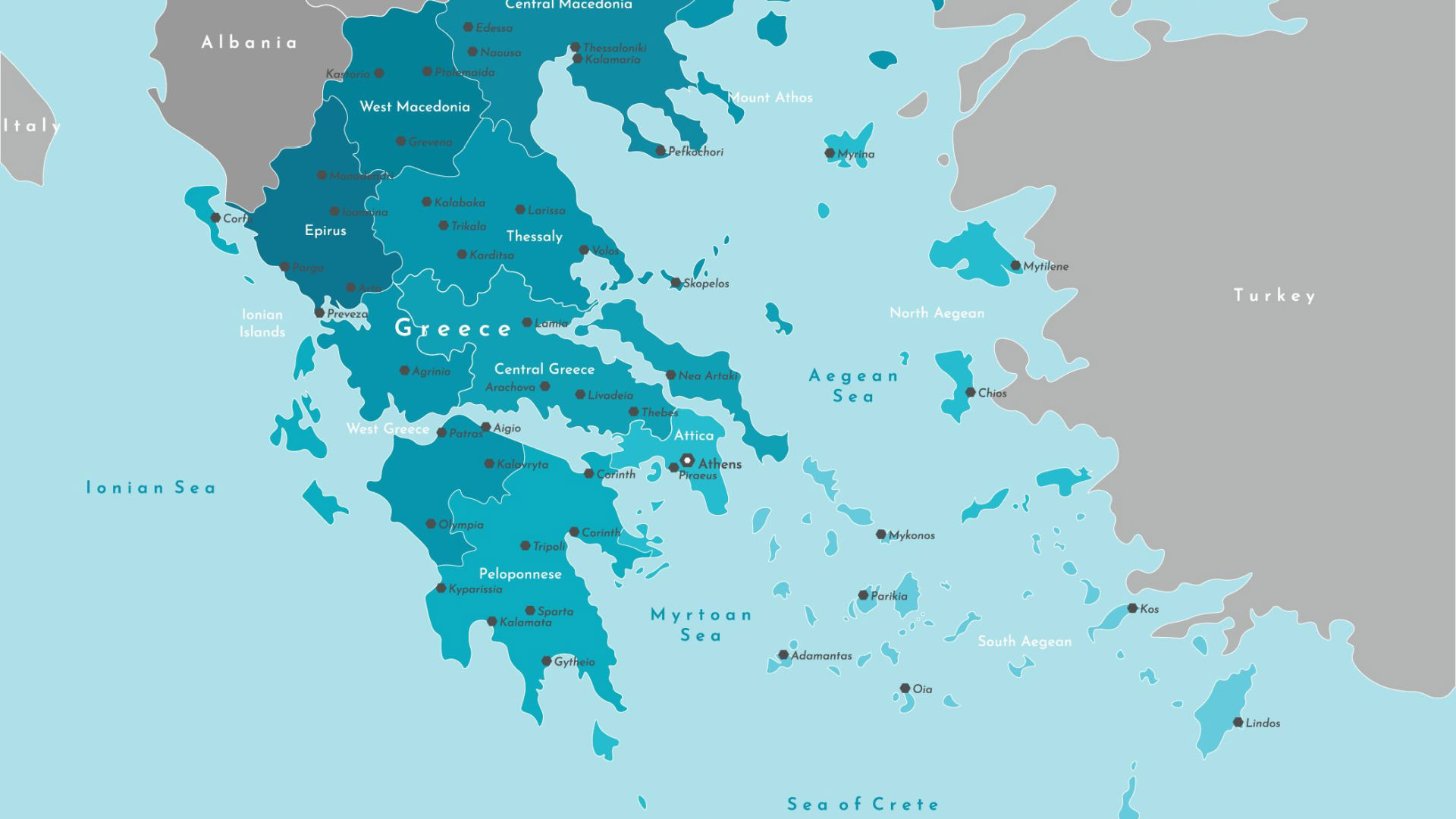 kaart griekenland