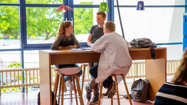 Studenten in HAS-gebouw